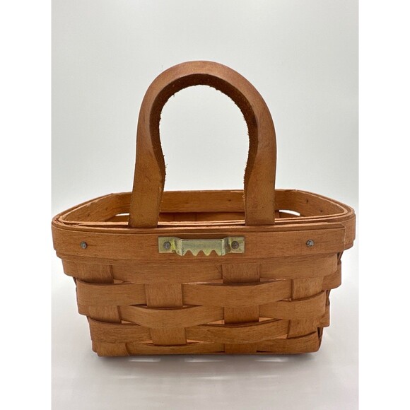 Longaberger 1991 Small Wall Basket – Handwoven Dresden Ohio Signed - Picture 5 of 9